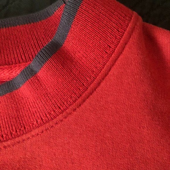 Vintage M&C Sport Mens L Sweatshirt Top Notch Fisherman Red Blue Embroidered - Picture 3 of 10